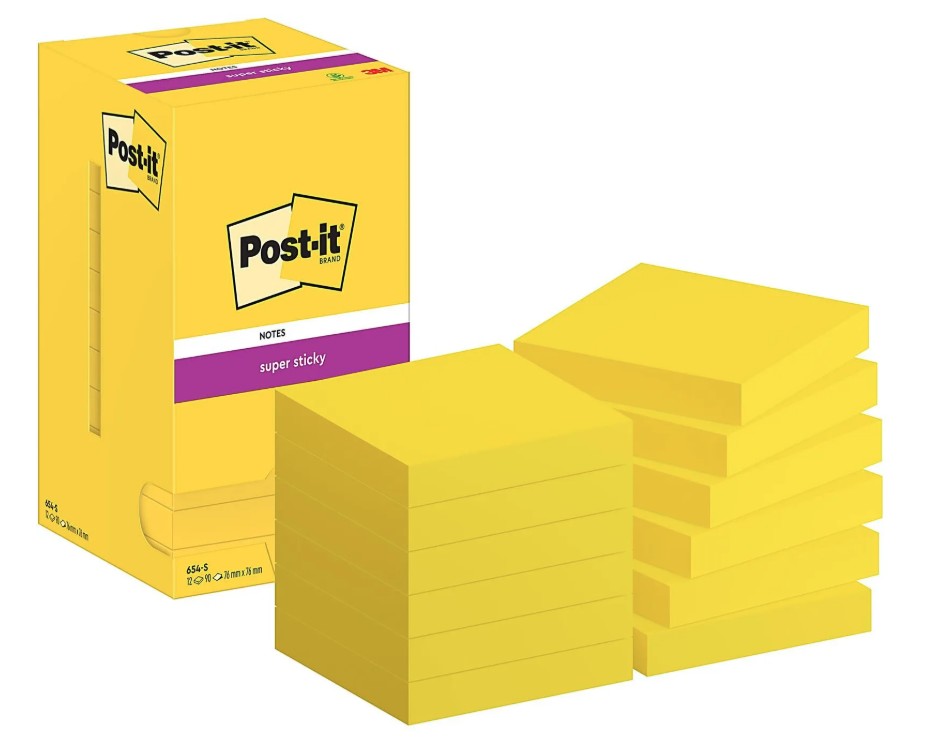 Karteczki samoprzylepne Post-it® Super Sticky 76x76mm ( 1) po 90 karteczek